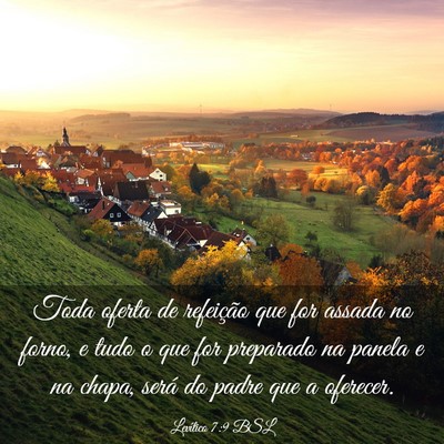 Picture 03 - Levítico 7:9 BSL - Toda oferta de refeição que for assada no - Bible Verse Picture