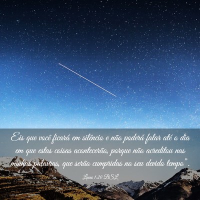 Picture 03 - Lucas 1:20 BSL - Eis que você ficará em silêncio e não poderá - Bible Verse Picture