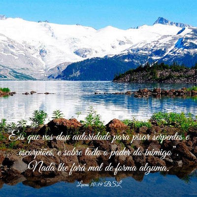 Picture 03 - Lucas 10:19 BSL - Eis que vos dou autoridade para pisar serpentes e - Bible Verse Picture