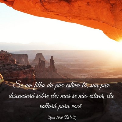 Picture 03 - Lucas 10:6 BSL - Se um filho da paz estiver lá, sua paz - Bible Verse Picture