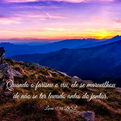 Picture 03 - Lucas 11:38 BSL - Quando o fariseu o viu, ele se maravilhou de não - Bible Verse Picture