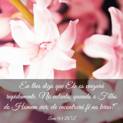 Picture 03 - Lucas 18:8 BSL - Eu lhes digo que Ele os vingará rapidamente. No - Bible Verse Picture