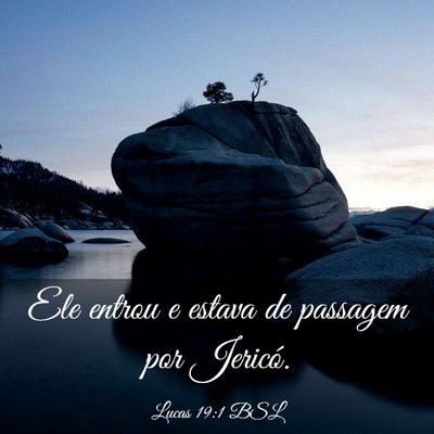 Picture 03 - Lucas 19:1 BSL - Ele entrou e estava de passagem por - Bible Verse Picture
