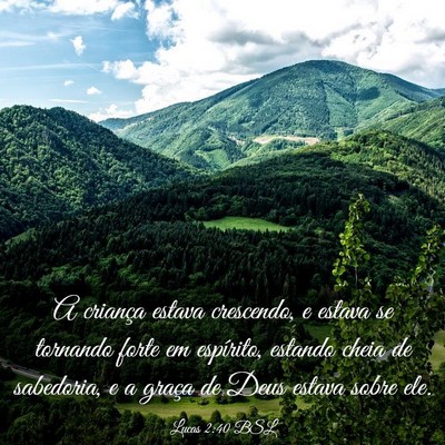Picture 03 - Lucas 2:40 BSL - A criança estava crescendo, e estava se tornando - Bible Verse Picture
