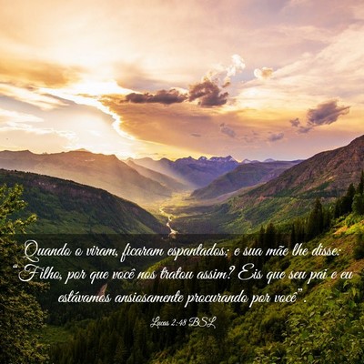 Picture 03 - Lucas 2:48 BSL - Quando o viram, ficaram espantados; e sua mãe - Bible Verse Picture