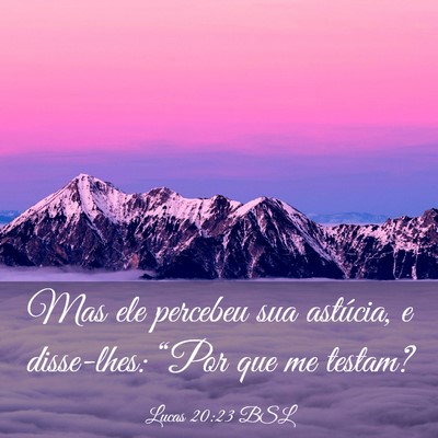 Picture 03 - Lucas 20:23 BSL - Mas ele percebeu sua astúcia, e disse-lhes: - Bible Verse Picture