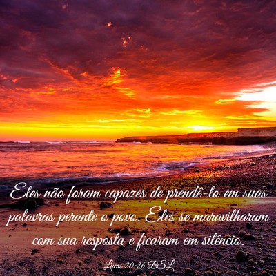 Picture 03 - Lucas 20:26 BSL - Eles não foram capazes de prendê-lo em suas - Bible Verse Picture