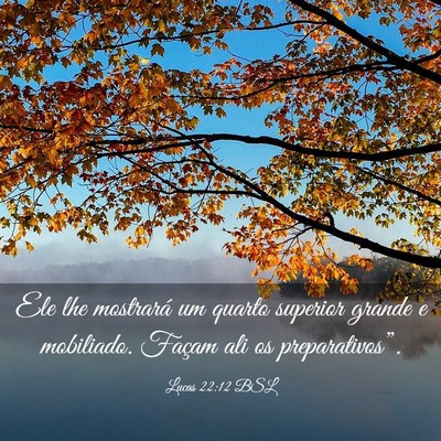 Picture 03 - Lucas 22:12 BSL - Ele lhe mostrará um quarto superior grande e - Bible Verse Picture