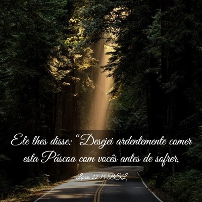 Picture 03 - Lucas 22:15 BSL - Ele lhes disse: “Desejei ardentemente comer - Bible Verse Picture