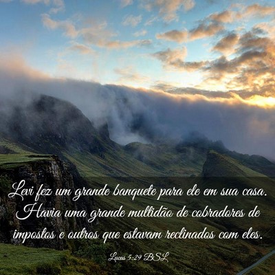 Picture 03 - Lucas 5:29 BSL - Levi fez um grande banquete para ele em sua casa. - Bible Verse Picture