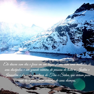 Picture 03 - Lucas 6:17 BSL - Ele desceu com eles e ficou em um lugar plano, - Bible Verse Picture
