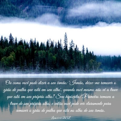 Picture 03 - Lucas 6:42 BSL - Ou como você pode dizer a seu irmão: 'Irmão, - Bible Verse Picture