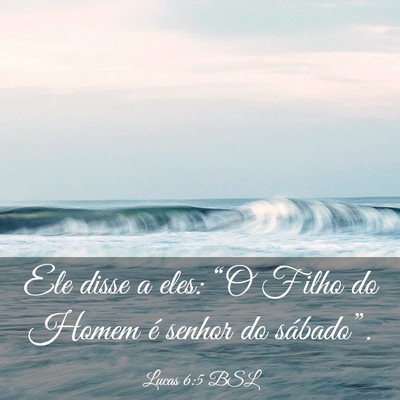 Picture 03 - Lucas 6:5 BSL - Ele disse a eles: “O Filho do Homem é senhor - Bible Verse Picture