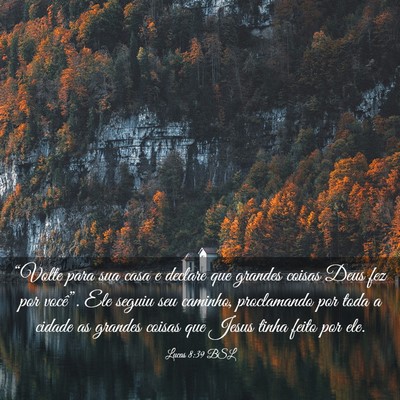 Picture 03 - Lucas 8:39 BSL - “Volte para sua casa e declare que grandes - Bible Verse Picture