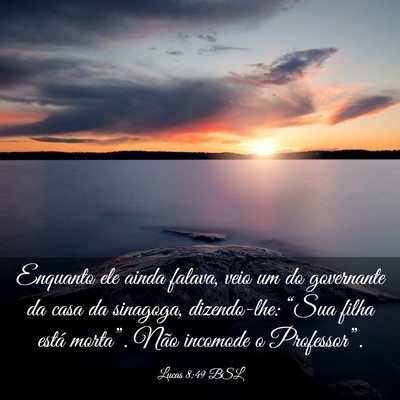 Picture 03 - Lucas 8:49 BSL - Enquanto ele ainda falava, veio um do governante - Bible Verse Picture