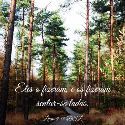 Picture 03 - Lucas 9:15 BSL - Eles o fizeram, e os fizeram sentar-se - Bible Verse Picture