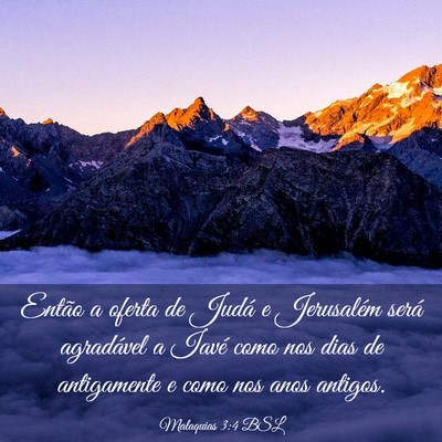 Picture 03 - Malaquias 3:4 BSL - Então a oferta de Judá e Jerusalém será - Bible Verse Picture