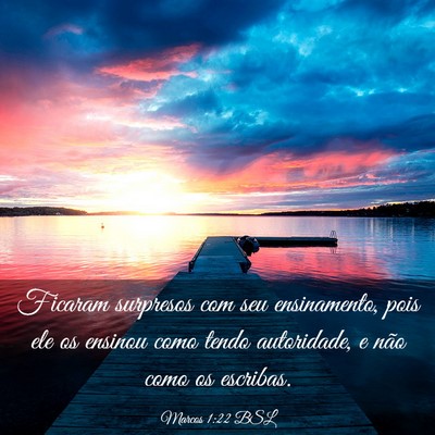 Picture 03 - Marcos 1:22 BSL - Ficaram surpresos com seu ensinamento, pois ele - Bible Verse Picture