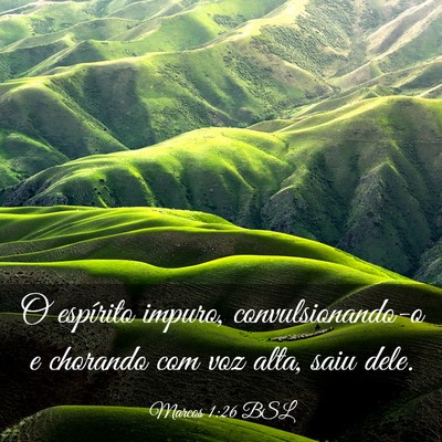 Picture 03 - Marcos 1:26 BSL - O espírito impuro, convulsionando-o e chorando - Bible Verse Picture
