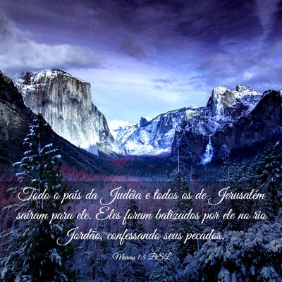 Picture 03 - Marcos 1:5 BSL - Todo o país da Judéia e todos os de Jerusalém - Bible Verse Picture