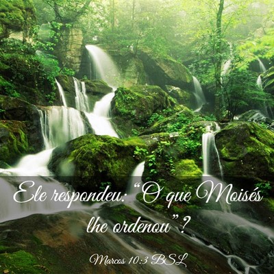 Picture 03 - Marcos 10:3 BSL - Ele respondeu: “O que Moisés lhe - Bible Verse Picture