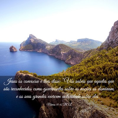 Picture 03 - Marcos 10:42 BSL - Jesus os convocou e lhes disse: “Vós sabeis - Bible Verse Picture