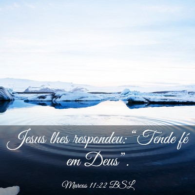 Picture 03 - Marcos 11:22 BSL - Jesus lhes respondeu: “Tende fé em - Bible Verse Picture