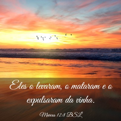 Picture 03 - Marcos 12:8 BSL - Eles o levaram, o mataram e o expulsaram da - Bible Verse Picture