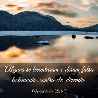 Picture 03 - Marcos 14:57 BSL - Alguns se levantaram e deram falso testemunho - Bible Verse Picture
