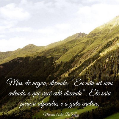 Picture 03 - Marcos 14:68 BSL - Mas ele negou, dizendo: “Eu não sei nem - Bible Verse Picture