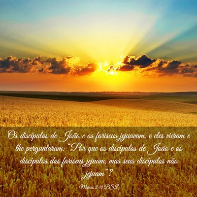 Picture 03 - Marcos 2:18 BSL - Os discípulos de João e os fariseus jejuavam, e - Bible Verse Picture