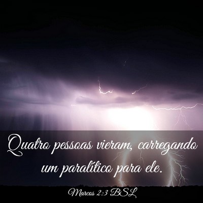 Picture 03 - Marcos 2:3 BSL - Quatro pessoas vieram, carregando um paralítico - Bible Verse Picture