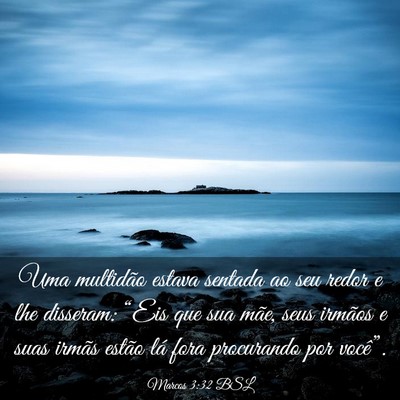 Picture 03 - Marcos 3:32 BSL - Uma multidão estava sentada ao seu redor e lhe - Bible Verse Picture