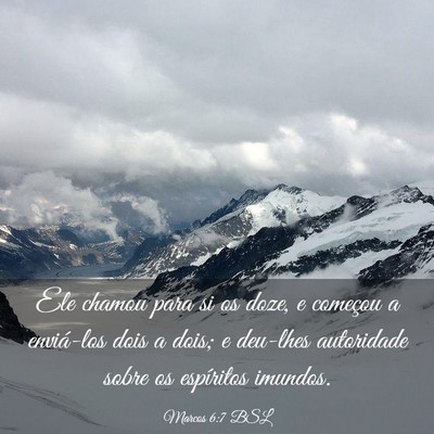 Picture 03 - Marcos 6:7 BSL - Ele chamou para si os doze, e começou a - Bible Verse Picture