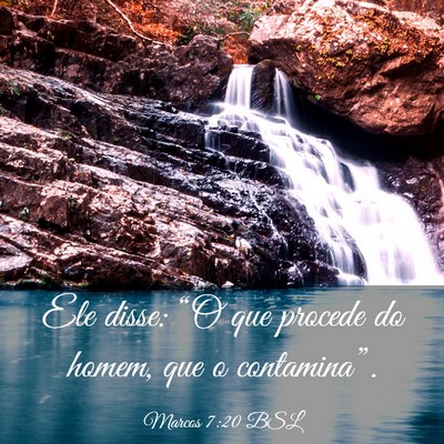 Picture 03 - Marcos 7:20 BSL - Ele disse: “O que procede do homem, que o - Bible Verse Picture