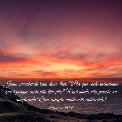Picture 03 - Marcos 8:17 BSL - Jesus, percebendo isso, disse-lhes: “Por que - Bible Verse Picture