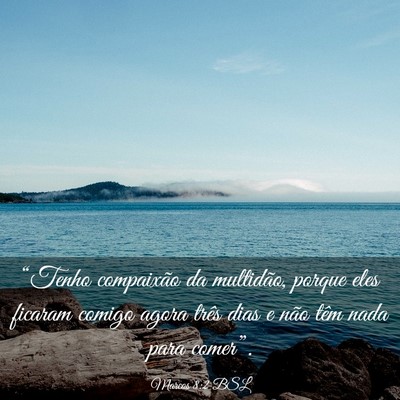 Picture 03 - Marcos 8:2 BSL - “Tenho compaixão da multidão, porque eles - Bible Verse Picture