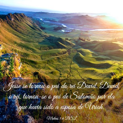Picture 03 - Mateus 1:6 BSL - Jesse se tornou o pai do rei David. David, o rei, - Bible Verse Picture