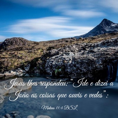 Picture 03 - Mateus 11:4 BSL - Jesus lhes respondeu: “Ide e dizei a João as - Bible Verse Picture