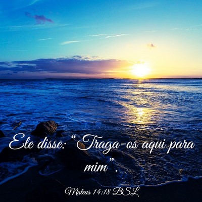 Picture 03 - Mateus 14:18 BSL - Ele disse: “Traga-os aqui para - Bible Verse Picture