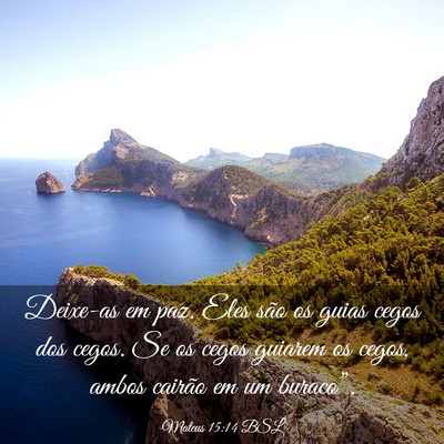 Picture 03 - Mateus 15:14 BSL - Deixe-as em paz. Eles são os guias cegos dos - Bible Verse Picture