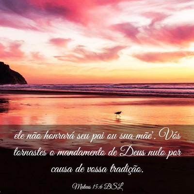 Picture 03 - Mateus 15:6 BSL - ele não honrará seu pai ou sua mãe'. Vós - Bible Verse Picture