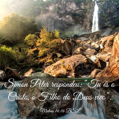 Picture 03 - Mateus 16:16 BSL - Simon Peter respondeu: “Tu és o Cristo, o - Bible Verse Picture
