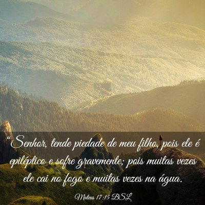 Picture 03 - Mateus 17:15 BSL - “Senhor, tende piedade de meu filho, pois ele - Bible Verse Picture