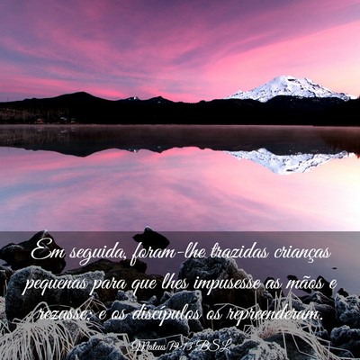 Picture 03 - Mateus 19:13 BSL - Em seguida, foram-lhe trazidas crianças pequenas - Bible Verse Picture