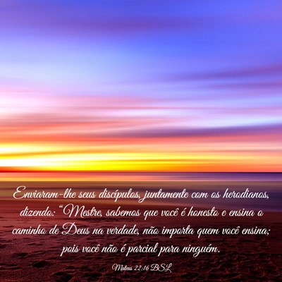 Picture 03 - Mateus 22:16 BSL - Enviaram-lhe seus discípulos, juntamente com os - Bible Verse Picture