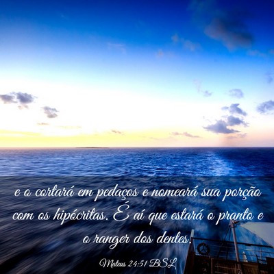 Picture 03 - Mateus 24:51 BSL - e o cortará em pedaços e nomeará sua porção - Bible Verse Picture