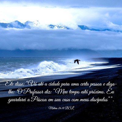 Picture 03 - Mateus 26:18 BSL - Ele disse: “Vá até a cidade para uma certa - Bible Verse Picture