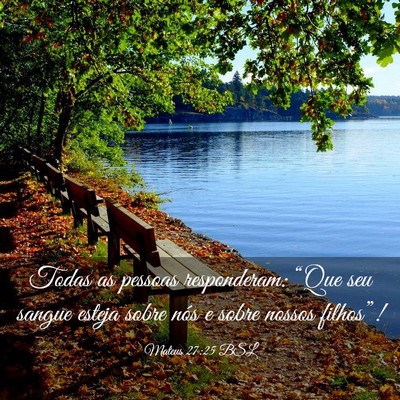 Picture 03 - Mateus 27:25 BSL - Todas as pessoas responderam: “Que seu sangue - Bible Verse Picture