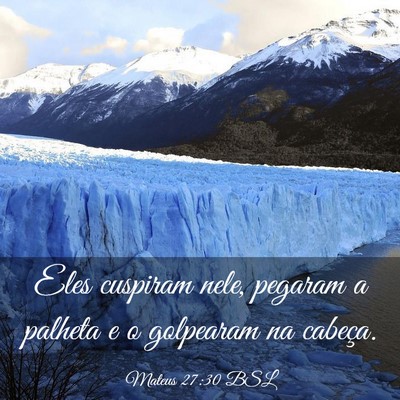 Picture 03 - Mateus 27:30 BSL - Eles cuspiram nele, pegaram a palheta e o - Bible Verse Picture